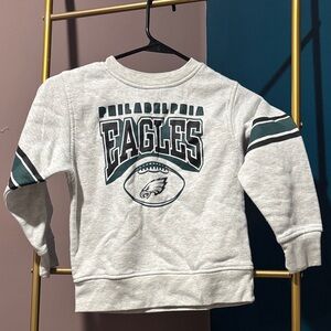 Philadelphia Eagles NFL Team Apparel Kids Gray Crewneck